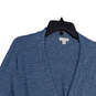 Womens Blue Knitted Long Sleeve Button Front Cardigan Sweater Size L image number 3