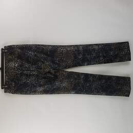 Soft Surroundings Women Black Leopard Print Metallic Activewear Leggings XS NWT