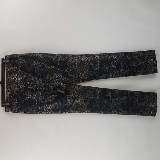 Soft Surroundings Women Black Leopard Print Metallic Activewear Leggings XS NWT image number 1