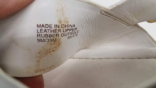 Michael Kors White Leather Platform Sandals Size 9M image number 5