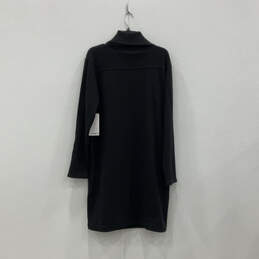 NWT Womens Black Mock Neck Long Sleeve Pullover Sweater Dress Size L alternative image