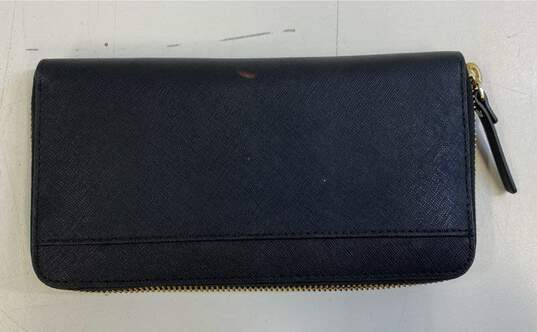 Kate Spade Black Leather Zip Around Envelope Wallet image number 2