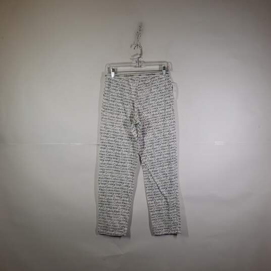 Womens Signature Print Elastic Waist Sleepwear Pajama Pants Size Medium image number 4