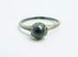 Vintage Sterling Silver Black Pearl Hematite & Green Glass Rings 10.6g image number 4