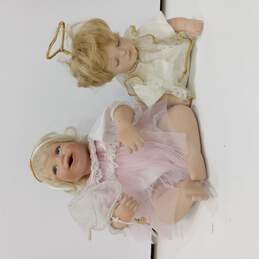 Bundle of 2 Assorted Angel Porcelain Dolls