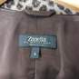 Zanella Women's Brown/Tan Animal Print Wool Blend Blazer Jacket Size 6 image number 4