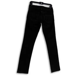 Womens Black Denim Dark Wash Pockets Stretch Skinny Leg Jeans Size 4 alternative image