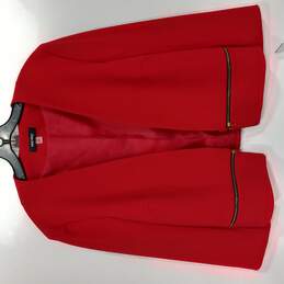 Nine West Women's Fire Red Open Front Stretch Blazer Size 16 NWT