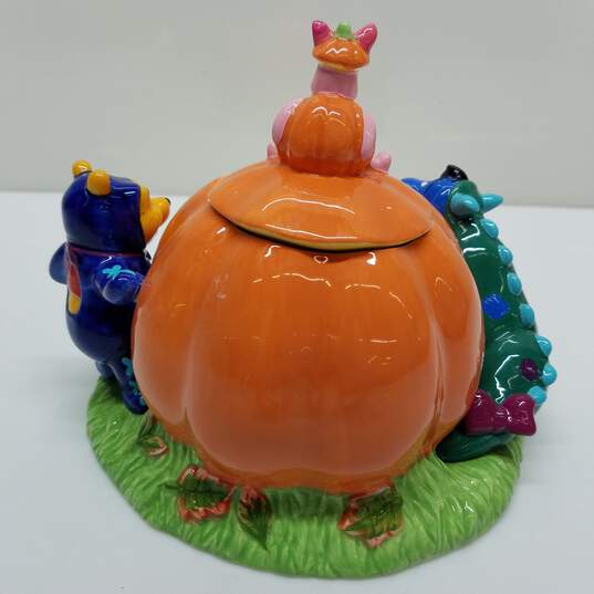 Vintage 1998 Disney Store Halloween Cookie Jar Pooh Piglet Eeyore in Costumes image number 2