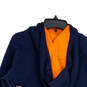 NWT Womens Blue Orange Long Sleeve Kangaroo Pocket Pullover Hoodie Size M image number 4