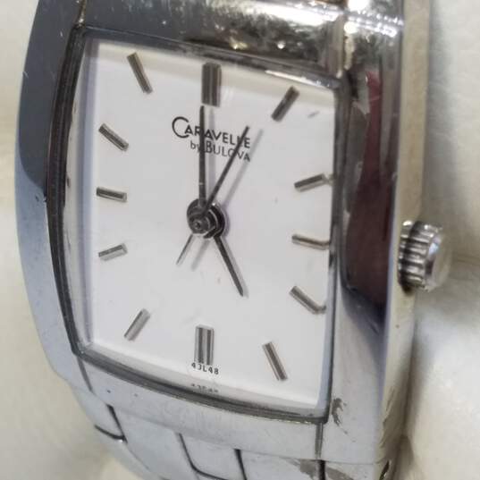 Caravelle By Bulova A3 19 x 23mm Quartz Bracelet Stainless Steel Watch 67.0g image number 3
