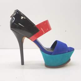 Jessica Simpson Multi Vadio Multi Sandal Stiletto Platform Heels Shoes Size 9 M