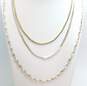 Artisan 925 & Vermeil Etched Omega Twisted & Herringbone Chain Necklaces Variety image number 1