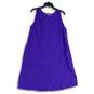 NWT Flax Womens Purple Sleeveless Button Front Shift Dress Size Medium image number 1
