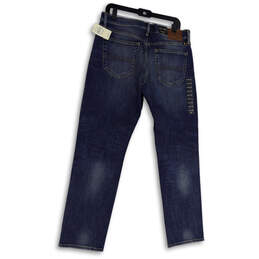NWT Mens Blue Denim Medium Wash Stretch Pockets Straight Jeans Size 33x30 alternative image