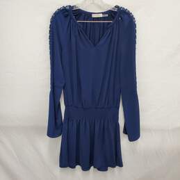 Ramy Brook New York WM's 100% Navy Blue Polyester Midi Dress Size M