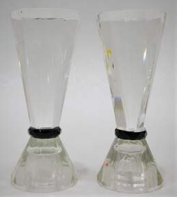 Pair Of Bombay Crystal Candlestick Holders