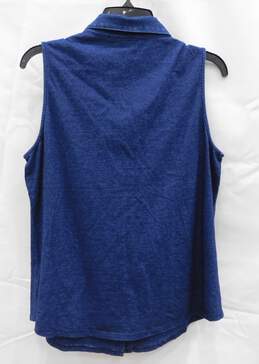 J.Mclaughlin Brynn Sleeveless Shirt Navy Blue Wmns sz L alternative image