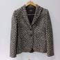 Zanella Women's Brown/Tan Animal Print Wool Blend Blazer Jacket Size 6 image number 1