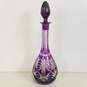 Crystal Decanter Purple Cut Crystal Artisan Decanter/Stopper image number 3