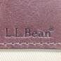 LL Bean Nylon Khaki w/ Brown Leather Trim Small Tote Bag with Wallet image number 3