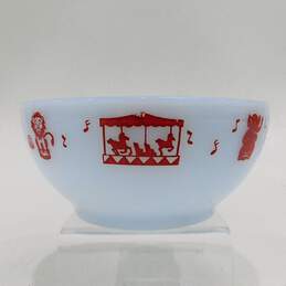 Vintage MCM Mid Century Anchor Hocking Fire King Circus Themed Childs Bowl alternative image