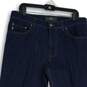 Mens Blue Denim Medium Wash 5-Pocket Design Straight Leg Jeans Size 52/36x34 image number 3