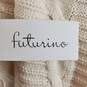 Futurino Women Ivory Cable Knit Cardigan M NWT image number 4