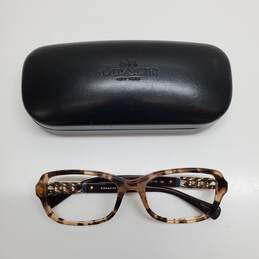 AUTHENTICATED COACH HC6075Q 5322 PEACH TORTOISE GLASSES FRAMES ONLY W/ CASE