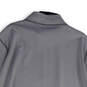 Mens Gray White Long Sleeve Mock Neck 1/4 Zip Pullover Sweatshirt Size XXL image number 4