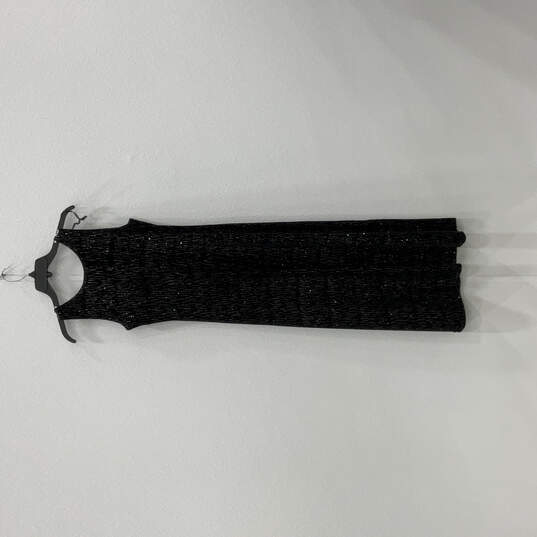 NWT Womens Black Round Neck Embellished Maxi Dress With Jacket Size 6 image number 4