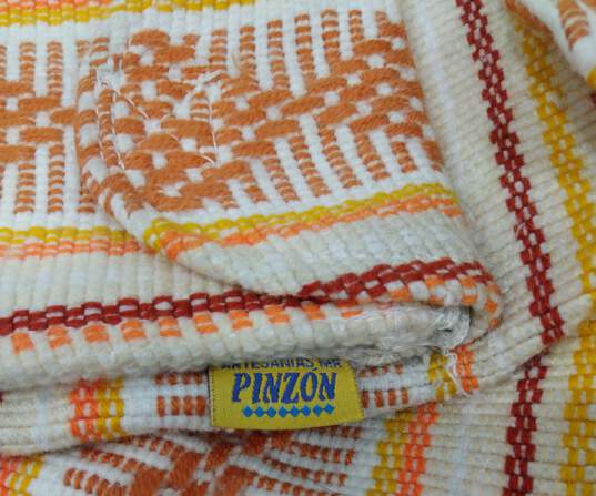 Pinzon Mexican Woven Mochila Serape Drawstring Beach Backpack Bag image number 12
