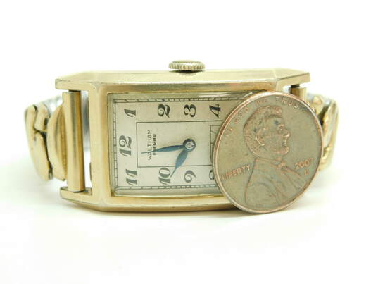 Vintage Waltham Premier 17 Jewels Gold Tone Dress Watch 34.1g image number 3