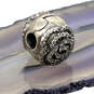 Designer Pandora S925 ALE Sterling Silver Rhinestone Rose Clip Beaded Charm image number 2