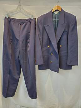 Austin Reed 2 Piece Wool Navy Blue Suit Jacket/Pants Set