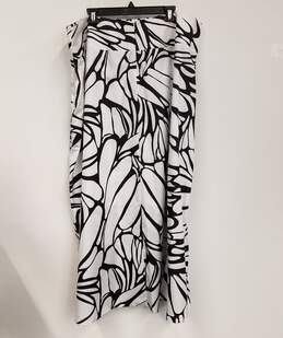 NWT Marina Rinaldi Womens Black White Chicca Back Zip Maxi Skirt Size 29 alternative image