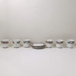 Bundle of Royal Majestic Holiday China Teacups and Saucers