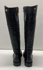 Vince Camuto Quilted Leather Faya Riding Boots Black 7 image number 4