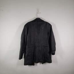Mens Leather Long Sleeve Pockets Full Zip Motorcycle Jacket Size Small alternative image
