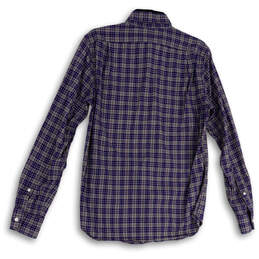 Mens Blue Gray Plaid Collared Long Sleeve Button-Up Shirt Size Medium alternative image