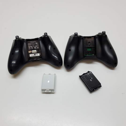 Lot of 2 Microsoft Xbox 360 Wireless Controller-Gold, Black For P/R image number 3