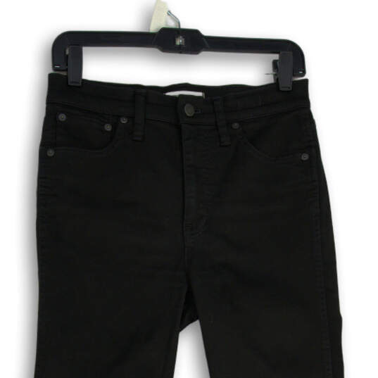 Womens Black Dark Wash 5 Pockets Design Denim Skinny Jeans Size 28 image number 3