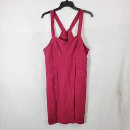 Anthropologie Women Pink Overal Dress Sz 16W Nwt