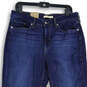 NWT Womens Blue Denim Dark Wash 5-Pocket Design Straight Leg Jeans Size 31 image number 3