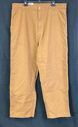 NWT Carhartt Mens Beige Pockets Wide Panel Loose Fit Workwear Pants Size XL