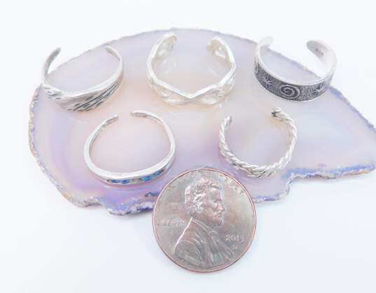 Artisan Sterling Silver Adjustable Toe Rings 6.3g image number 5