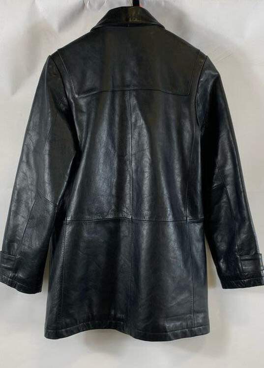 Coach Men's Black Leather Jacket- S image number 2