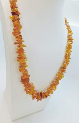 Artisan Polished Honey Amber Graduated Nugget Bead Necklace 64.4g alternative image