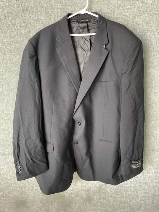 Mens Black Long Sleeve Blazer Pants 2 Piece Suit Set Size 54 T-0297271-A image number 1