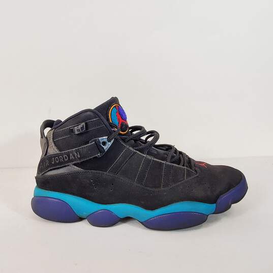 Air Jordan 6 Rings Sneakers Black 8.5 image number 2